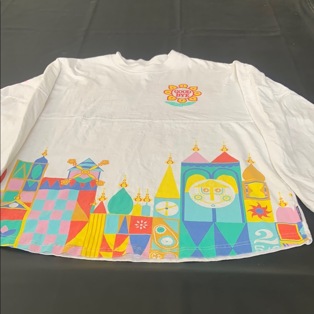 Disneyland Spirit Jersey Rainbow Logo Oversized Long Sleeve Size L